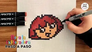 Como pintar a DORA LA EXPLORADORA en PIXEL ART – Tutorial paso a paso 