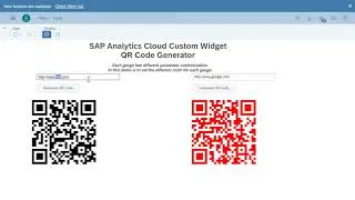 SAP Analytics Cloud QR Code Generator Custom Widget