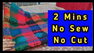 #Diy, How To Reuse Old Clothes , Idea to Reuse Old Shawl, Convert Old Shawl To Cardigan/shrug