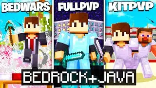 Server BEDWARS FULL PVP RANKUP KITPVP Minecraft Bedrock e Java