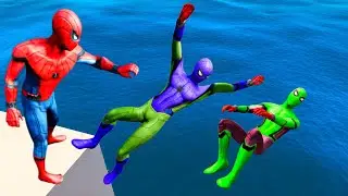 Colourfull Spiderman Jumping Highest Building (Euphoria Ragdolls)-Ep 72