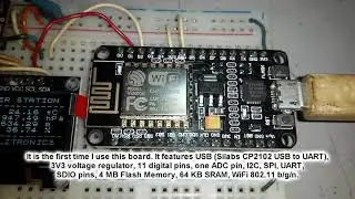 NodeMCU ESP8266 WiFi weather station with BME280 sensor, SSD1306 128x64 OLED display
