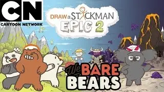WE BARE BEARS Draw a Stickman Epic 2 Gameplay - Three Bears vs Nom Nom - The Secret Ink Mine