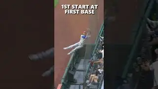 Bryce Harper with a great catch at FIRST BASE!