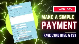 create a payment page using html & css || how to create payment page