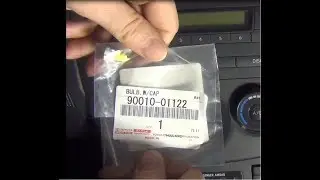 Replacement of the front panel stove switch light bulb for Toyota Corolla E150