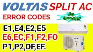 Voltas Air Conditioner All Error Codes And Solution Troubleshooting Urdu/Hindi