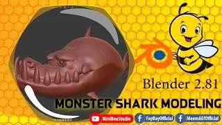 Monster Shark with Blender 2.81 |Tutorial| Beginner |Sculpting  | Part 3/3