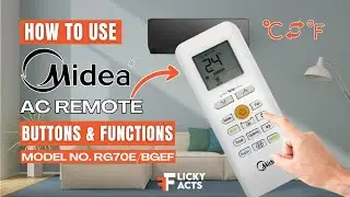 How to Use: Midea AC Remote Buttons & Functions | Heat Pump Remote Guide | Model No. RG70E/BGEF