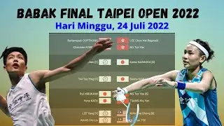 Jadwal Lengkap Babak Final Yonex Taipei Open 2022. Hari Minggu 24 Juli 2022