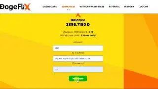 DogeFlix 3000 Doge Live Withdraw Proof | Legit Dogecoin Mining Site | Mining With A.J