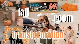 Aesthetic Fall Room Transformation & Makeover // giving my room a fall look