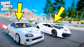 ATEŞ RACES ZENTORNO WITH HIS SUPER FAST SUPRA WITH A $10,000 PENALTY!😏 - GTA 5