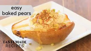 Easy Baked Pears with Mascarpone Cream
