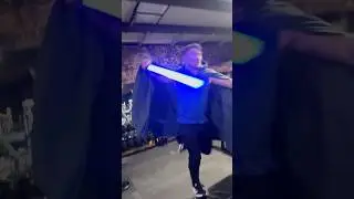 Weird Starwars kid attacks us at the gym… 