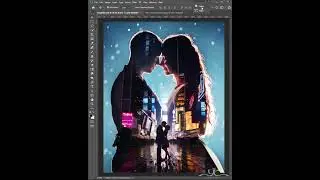 Double exposure for couple photos in Photoshop #photoshop #photoshopmanipulation #doubleexposure