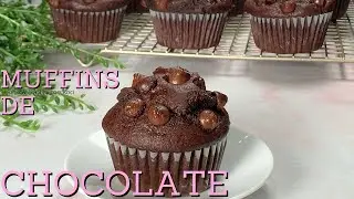 Muffins de Chocolate Fácil | Chocolate Chip Muffins