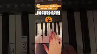 Spooky, Scary Skeletons - Andrew Gold | Easy Piano Tutorial #piano #shorts #halloween