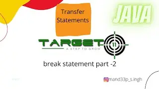 Java Control Transfer Statement Part 2 | break in switch Statement