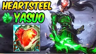 HEARTSTEEL YASUO + GRASP OF THE UNDYING MID GAMEPLAY | New Build & Runes | League of Legends