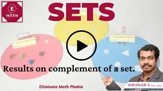 Results on Complement of a Set.