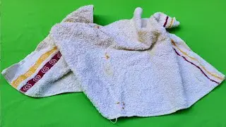 Дочь в восторге от того, что я сделала из старого полотенца. Решили детскую проблемку