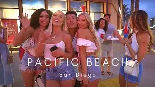 [4k🎧] Highlights : Pacific Beach Night Walking Tour On A Sunday(July 4, 2021) Travel Tour Guide
