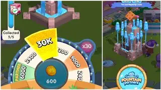 Fountain Partners- Monopoly Go New Partner Event Full Complete - 30x Multiplier Gameplay🤩
