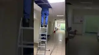 Очистка воздуховодов от пыли в медицинском учреждении.