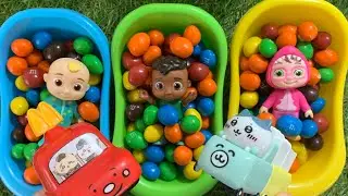 Satisfying Video |  Three colorful bathtub and  Chiikawa￼ ￼ASMR VIDEO