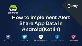 How to Implement Alert Share App Data  | Android | Game App Studio