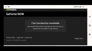 GeForce Now Free membership unavailable Issue Problems Android!!