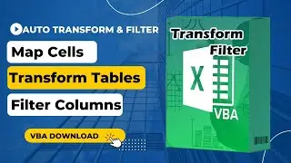 Auto Transform And Filter Excel VBA