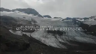 drone movie around the mountain hut from Urirotstock Switzerland #mountains #glacier #globalwarming