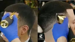 it's a medium fade slope hair cutting style #hairstylerg7