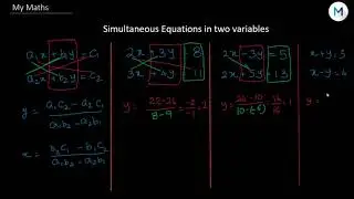 Simultaneous eqations in two variables