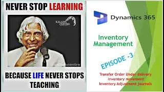 Inventory Managment Episode 3 Transfer Order Under delivery   Inventory movement and Inventory Adjus