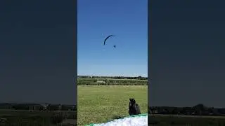 Paramotor doing aerobatics then landing. #aircraft #paramotor #paragliding