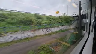Поездка на немецком скоростном поезде.