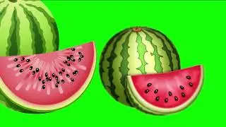 Green Screen Watermelon 🍉 Green Screen Watermelon Animation | Green Screen Background 
