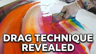 How to paint large ABSTRACT ART using drag techniques