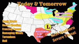 Major Snow Storm, Damaging Winds & Extreme Flooding Today! - The WeatherMan Plus Weather Channel