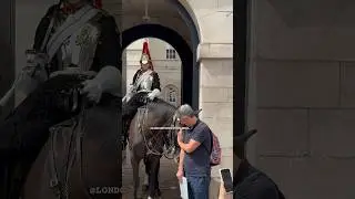 RUDE TOURISTS TOUCHING THE KING’S HORSE