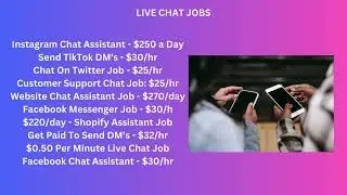 LIVE CHAT JOBS | ONLINE EARNING | WORK FROM HOME