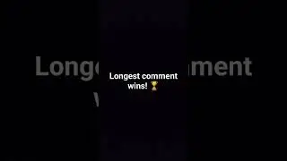 Longest comment wins! #shorts