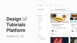 Design of Tutorials Platform in Sketch - Dashboard UI Kit 3.0 (Full Design Timelapse)