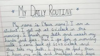 Essay on My Daily Routine || Essay in English
