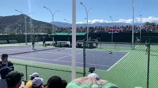 Coco Practice (Djokovic in background court) Indian Wells 2024 (II)