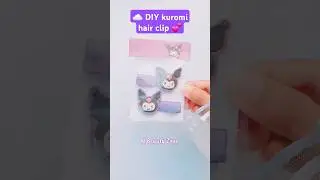 DIY Kuromi Hair Clip With Clay #diy #shorts #youtubeshorts #handmade