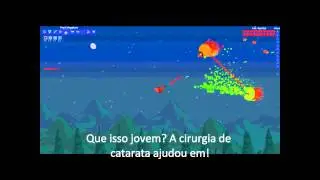 Matando o The Twins no terraria.